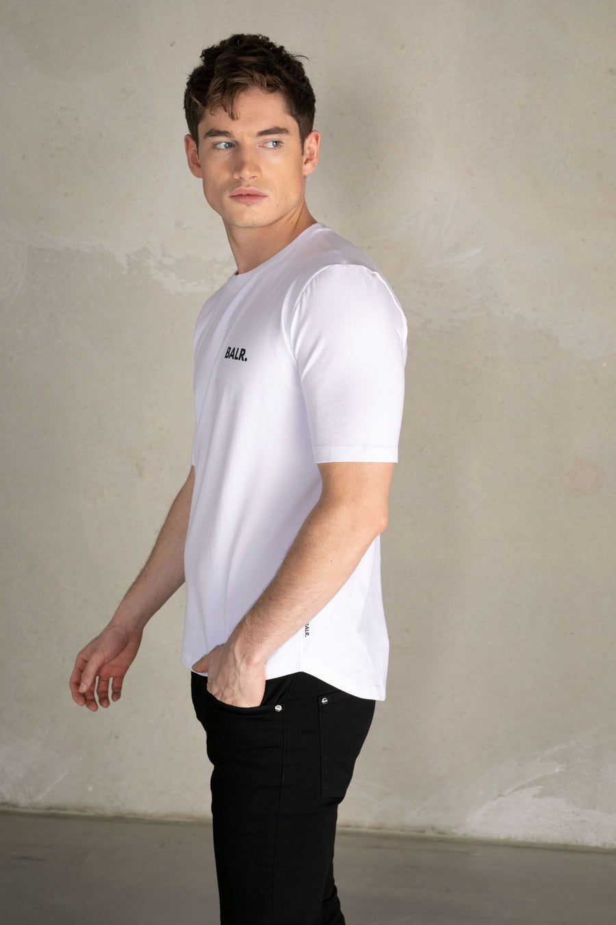 Athletic Small Branded Chest T-SHIRT BRIGHT WHITE