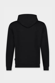 Brand Straight Small Logo Hoodie Jet Black