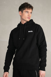 Brand Straight Small Logo Hoodie Jet Black