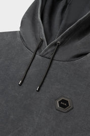 D13 Straight Washed Hoodie Washed Black