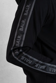 Q-Tape Zip Through Hoodie Jet Black