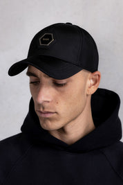 Classic Hexagon Logo Cap Jet Black