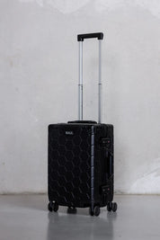 Romeo Embossed Hexagon Suitcase S Jet Black