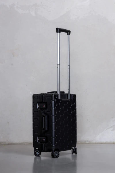 Romeo Embossed Hexagon Suitcase S Jet Black