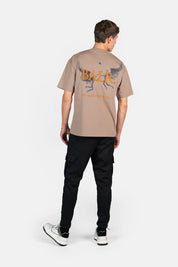 Game of the Gods Box Fit T-Shirt Warm Taupe