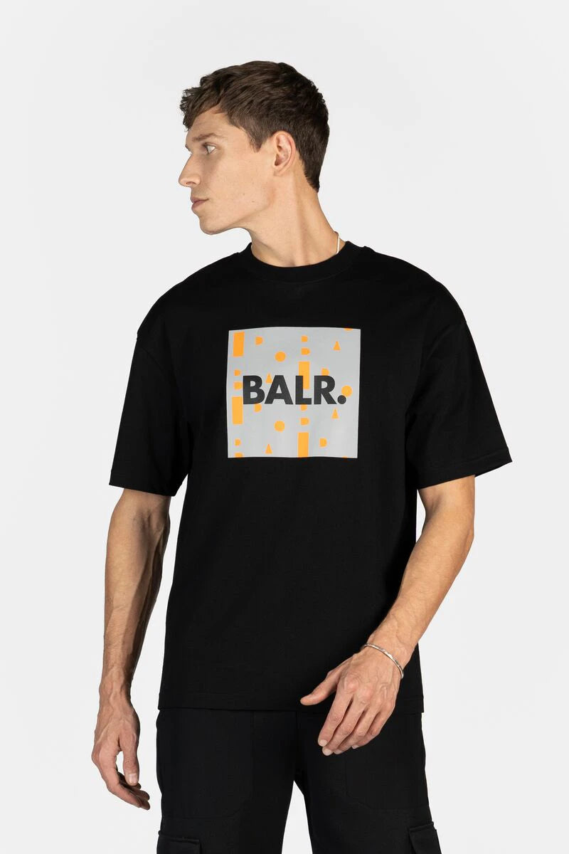 BALR. Repeat Box Fit T-Shirt Jet Black