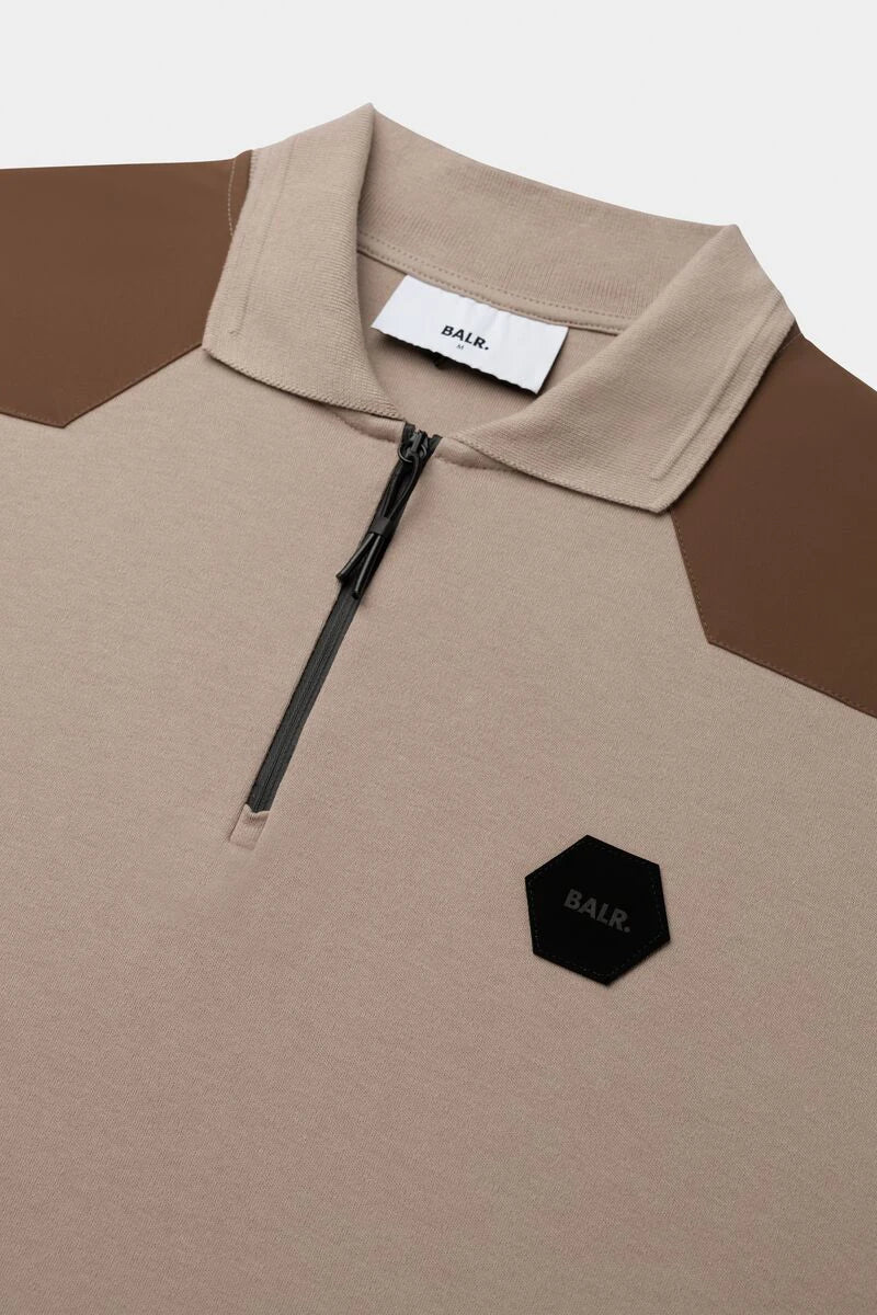 Q+ Regular Fit Polo Shirt Warm Taupe