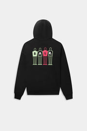 The Wall Box Fit Hoodie Jet Black