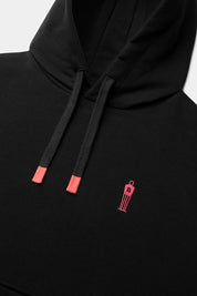 The Wall Box Fit Hoodie Jet Black