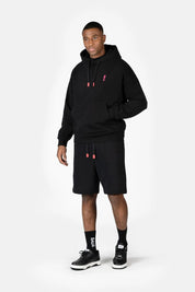 The Wall Box Fit Hoodie Jet Black