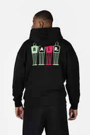 The Wall Box Fit Hoodie Jet Black