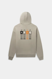 The Wall Box Fit Hoodie Silver Lining