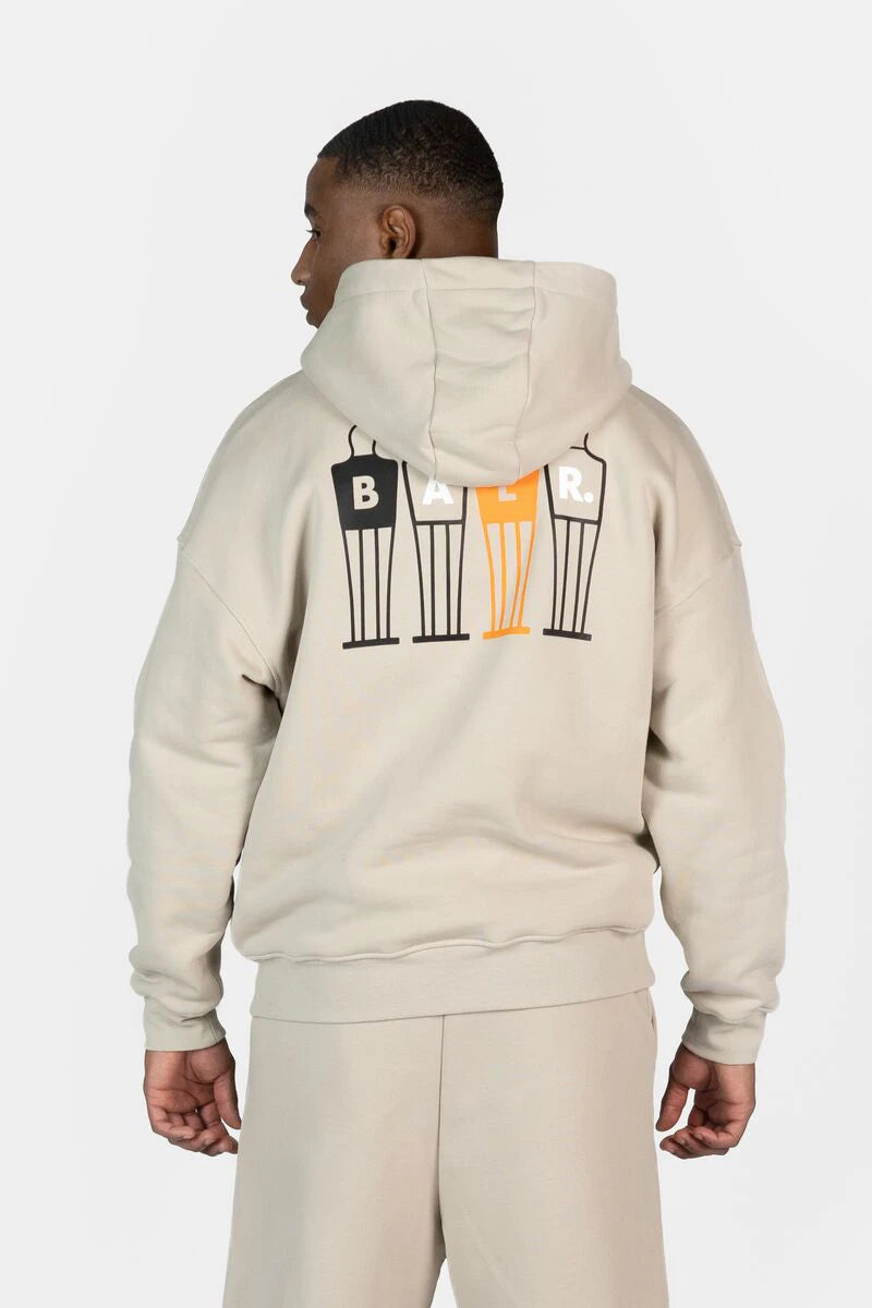 The Wall Box Fit Hoodie Silver Lining