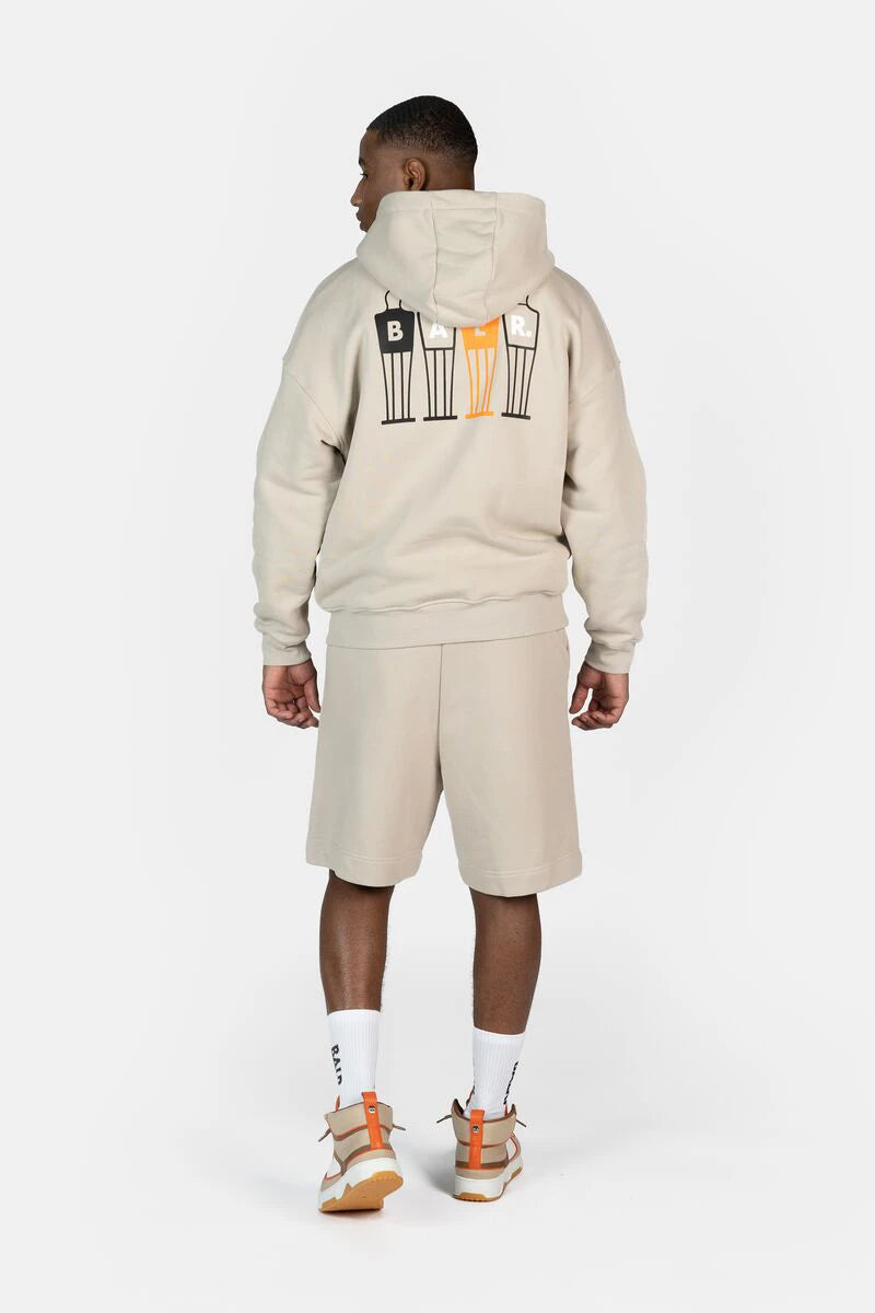 The Wall Box Fit Hoodie Silver Lining