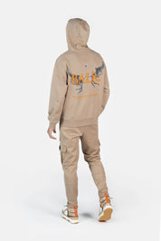 Game of the Gods Box Fit Hoodie Warm Taupe