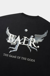 Game of the Gods Box Fit Crewneck Jet Black