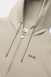 Q-Series Regular Fit Zip Through Hoodie Silver Lining