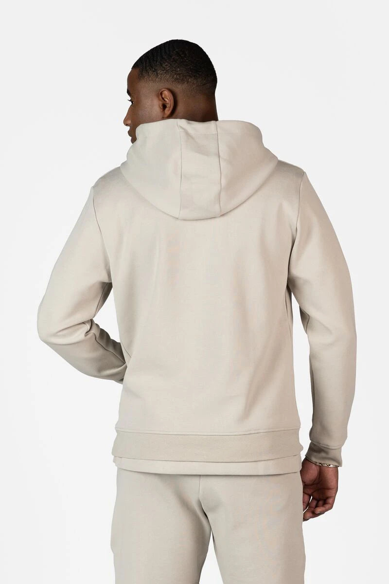 Q-Series Regular Fit Zip Through Hoodie Silver Lining