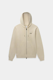 Q-Series Regular Fit Zip Through Hoodie White Swan