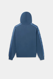 Q-Tape Regular Fit Zip Through Hoodie Peak Blue