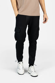 Q+ Regular Fit Cargo Pants Jet Black