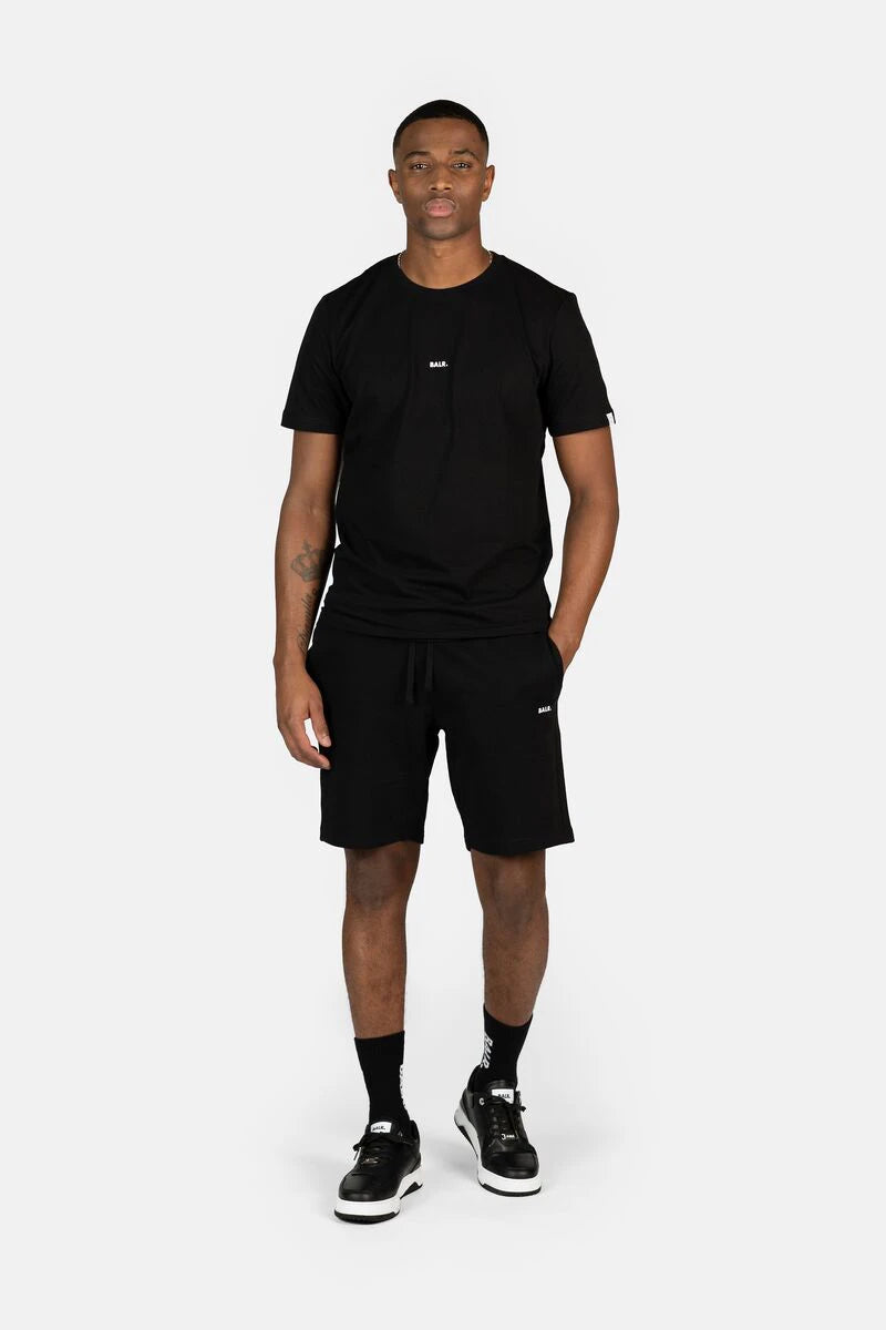 Brand Regular Fit Shorts Long Line Jet Black